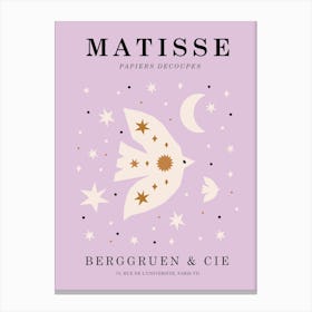 Matisse Dove Pastel Purple Canvas Print