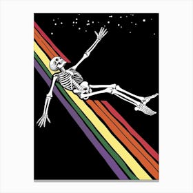 Rainbow Skeleton 2 Canvas Print