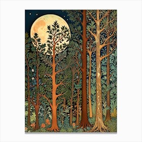 William Morris Moonlight In The Forest 19 Canvas Print