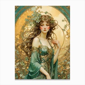 Art Nouveau Girl 13 30x40in 9000x12000px 13 Canvas Print