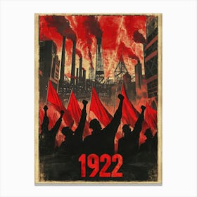 Aihrgdesign A Vintage Political Poster Marking The Formation 2 Canvas Print