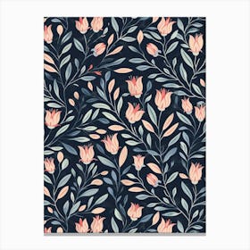 Floral Seamless Pattern Canvas Print