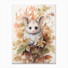 Adorable Chubby Playful Possum 4 Canvas Print
