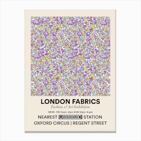 Poster Lavender Loom London Fabrics Floral Pattern 6 Canvas Print