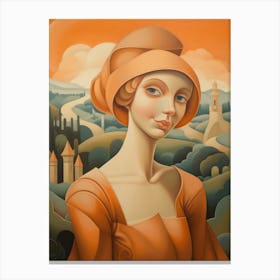 Woman In A Hat 1 Canvas Print