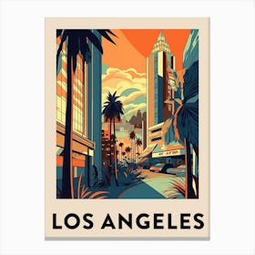 Los Angeles 3 Vintage Travel Poster Canvas Print