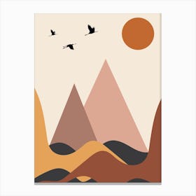 Autumn Mountains Abstract Canvas Print