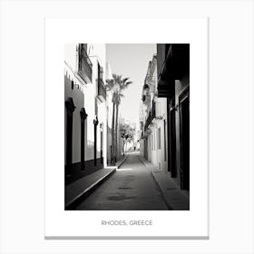 Poster Of Seville, Spain, Photography In Black And White 3 Canvas Print