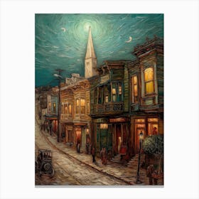 San Francisco Van Gogh Style 1 Canvas Print