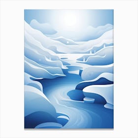 Polar Abstract Minimalist 4 Canvas Print