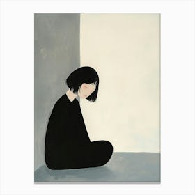 'A Woman In Black' Canvas Print