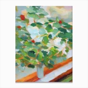 Jade Necklace 2 Impressionist Painting Plant Canvas Print