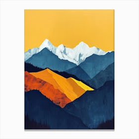 Seraphic Summits: Minimalist Views Canvas Print