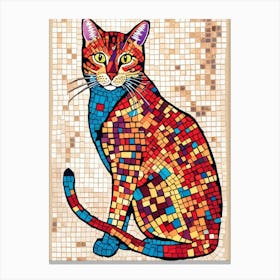 Mosaic Cat 9 Canvas Print