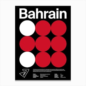 Mid Century Dark Bahrain F1 Canvas Print