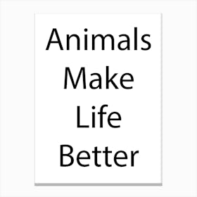 Animal Quote 9 Canvas Print