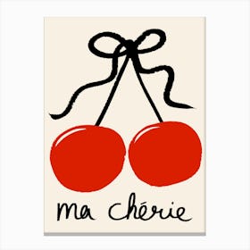 Ma Cherie Black Canvas Print