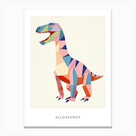 Nursery Dinosaur Art Allosaurus 2 Poster Canvas Print