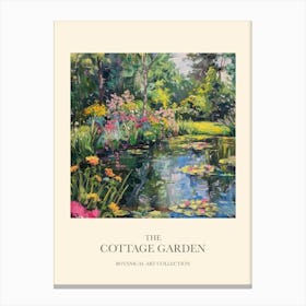 Cottage Garden Poster Floral Tapestry 4 Canvas Print