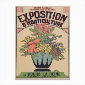 Flowers, Horticulture Exposition Vintage Poster Canvas Print