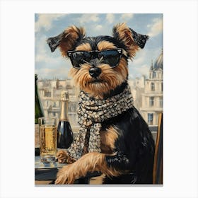 Fancy Airedale 6 Canvas Print