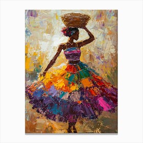 African Woman With Basket 17 Canvas Print