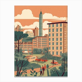 Nairobi Kenya Travel Illustration 3 Canvas Print