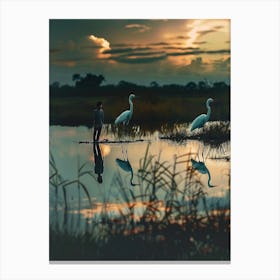 Egrets Canvas Print