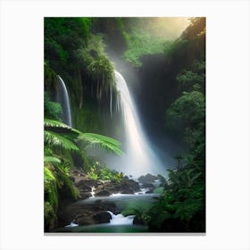 Cunca Wulang Waterfall, Indonesia Realistic Photograph (3) Canvas Print