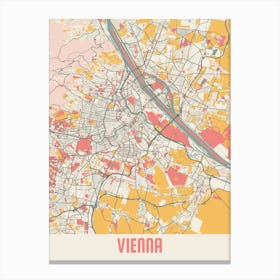 Vienna Map Poster Canvas Print