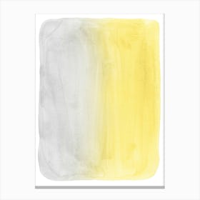 Yellow And Gray Watercolor Painting Canvas Print