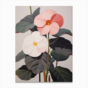 Flower Illustration Impatiens 3 Canvas Print