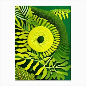 Lemon Button Fern Vibrant Canvas Print