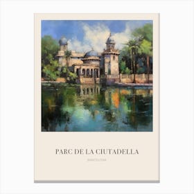 Parc De La Ciutadella Barcelona Spain 4 Vintage Cezanne Inspired Poster Canvas Print