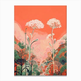 Boho Wildflower Painting Queen Annes Lace 1 Canvas Print
