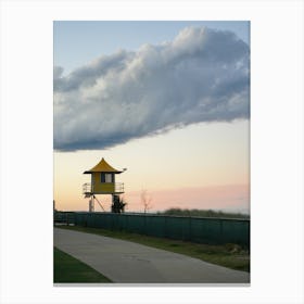 Lifeguard Tower At Sunset Canvas Print