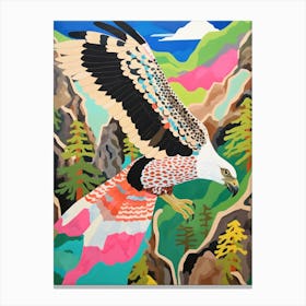 Maximalist Animal Painting Eagle 2 Canvas Print