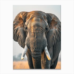 Elephant With Tusks Canvas Print