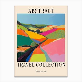 Abstract Travel Collection Poster Great Britain 2 Canvas Print
