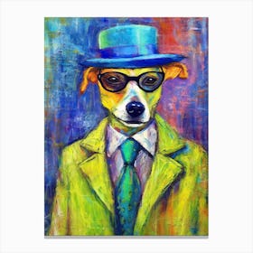 Fashionable Canine Canvas; Dog Elegance In Oil Canvas Print