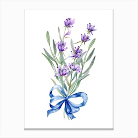 Watercolor Bouquet Of Lavender Canvas Print