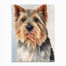Norwich Terrier Watercolour dog Canvas Print