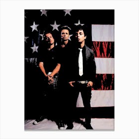 American Flag Green Day band music Canvas Print