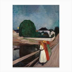 The Girl On The Bridge, Edvard Munch Canvas Print