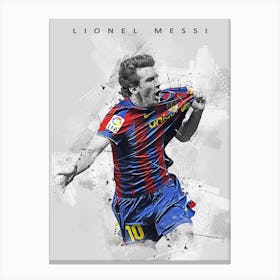 Lionel Messi Fc Barcelona Drawing 1 Canvas Print