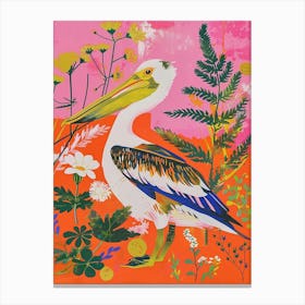 Spring Birds Pelican 2 Canvas Print