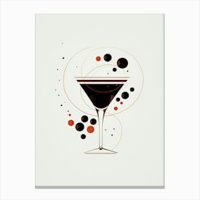 Mid Century Modern Espresso Martini Floral Infusion Cocktail 8 Canvas Print