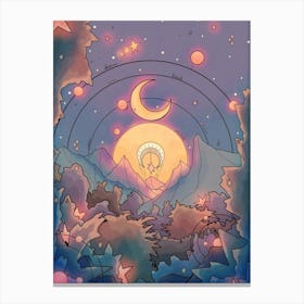 A Nighttime Forest Canvas Print