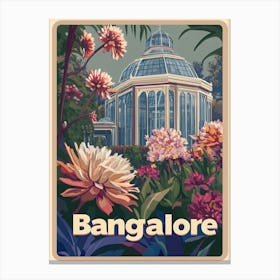 Aihrgdesign A Classic 1960s Travel Poster For Bangalore 1 Canvas Print