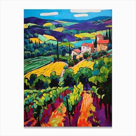 Montalcino Italy 4 Fauvist Painting Canvas Print
